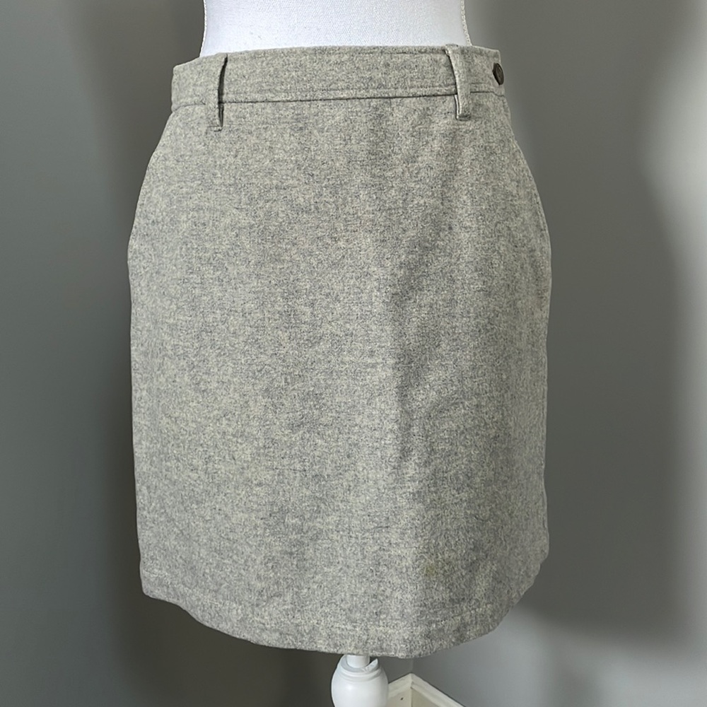J.CREW CASHMERE/WOOL BLEND LIGHT GREY MINI SKIRT